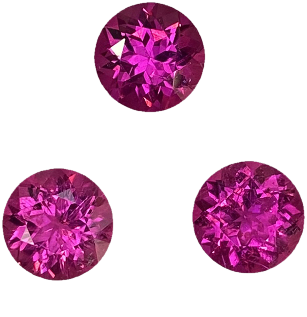 7.5mm Round Fuchsia Color Rubellite