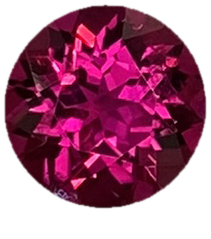 7.25mm Round Fuchsia Color Rubellite
