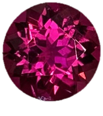 7.25mm Round Fuchsia Color Rubellite