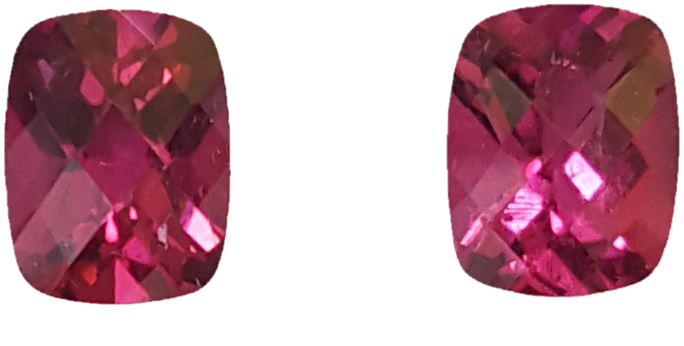 9x7mm Cushion SET Color Rubellite Set