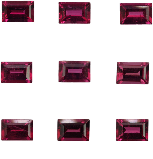 6x4mm Baguette Rubellite