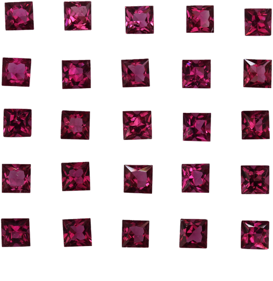 4mm Princess Cut Rubellite