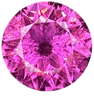 9.8mm Round Fuchsia Color Rubellite