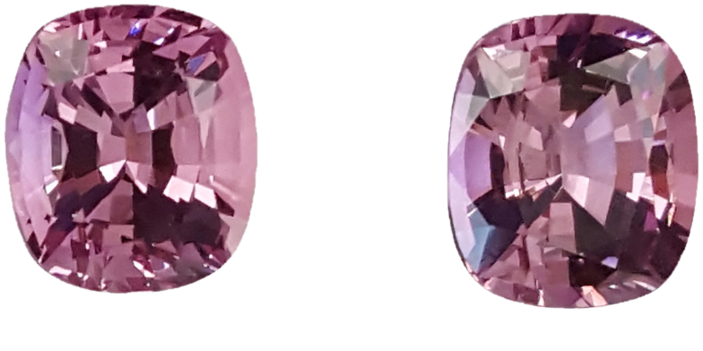 Cushion Medium Pink Spinel Pair