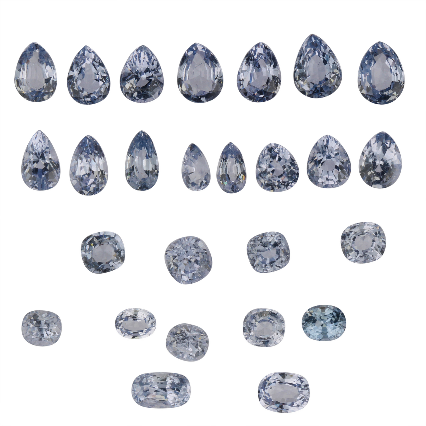 Mixed Shape Light Violet Spinel