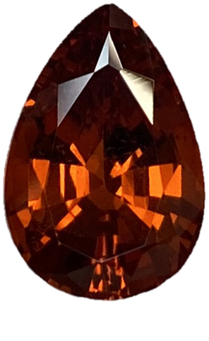 Pear Shape Deep Orange Spessartite