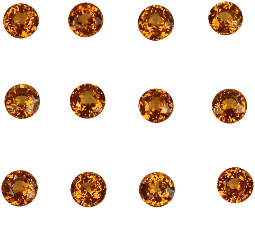 5mm Round Medium Orange Spessartite