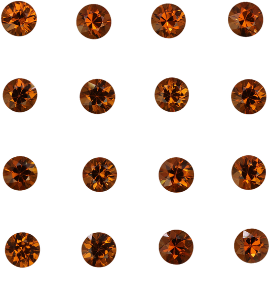 5mm Round Deep Orange Spessartite