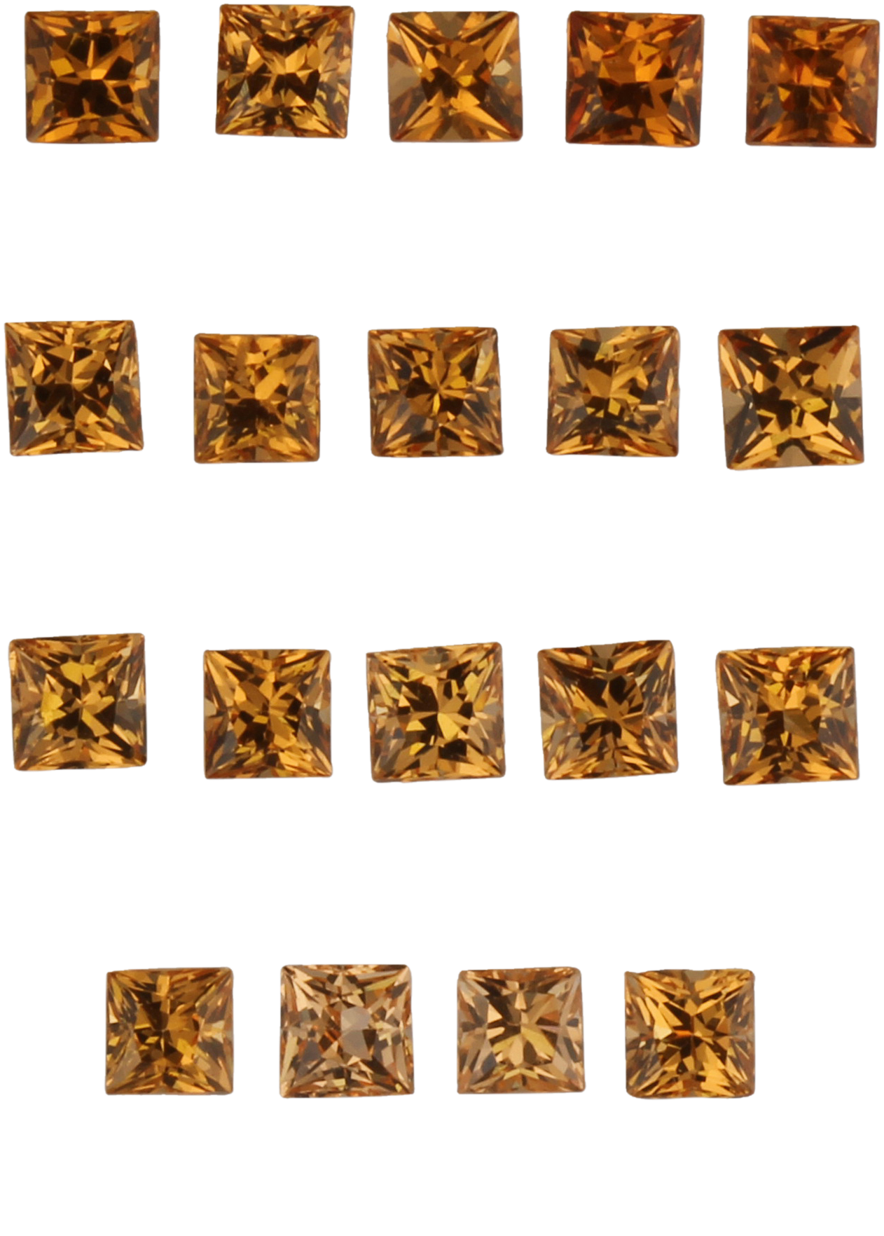 2.5mm Princess Cut Fanta Spessartite