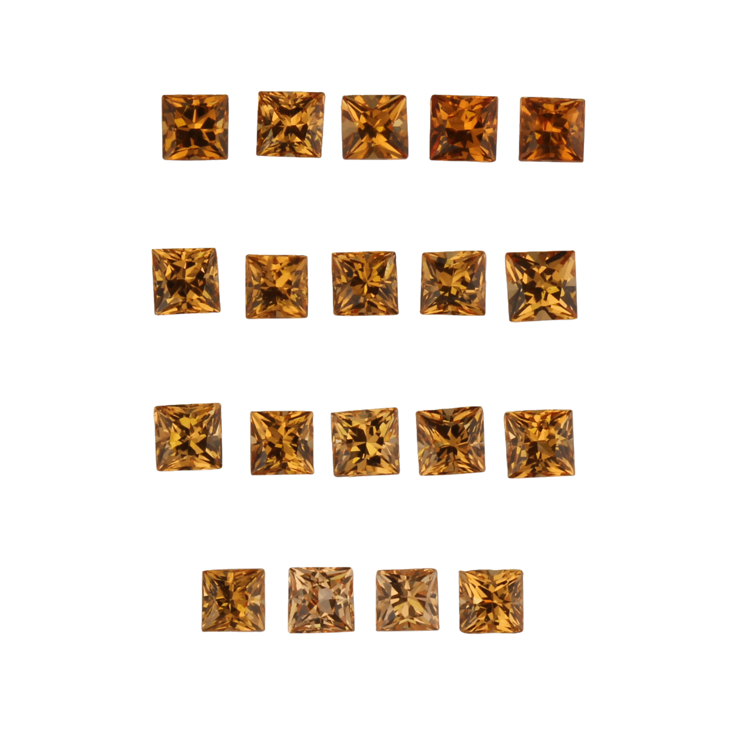 2.5mm Princess Cut Fanta Spessartite