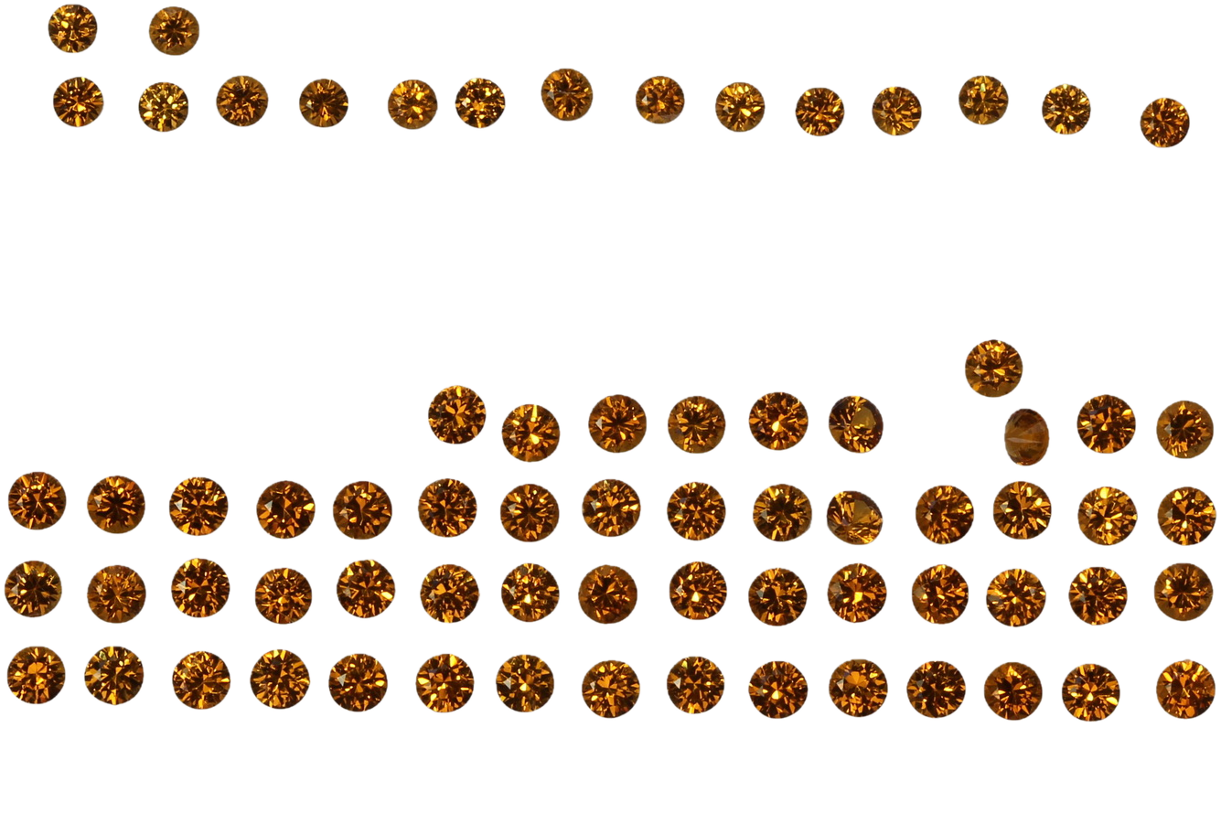 1.5mm Round Fanta Spessartite