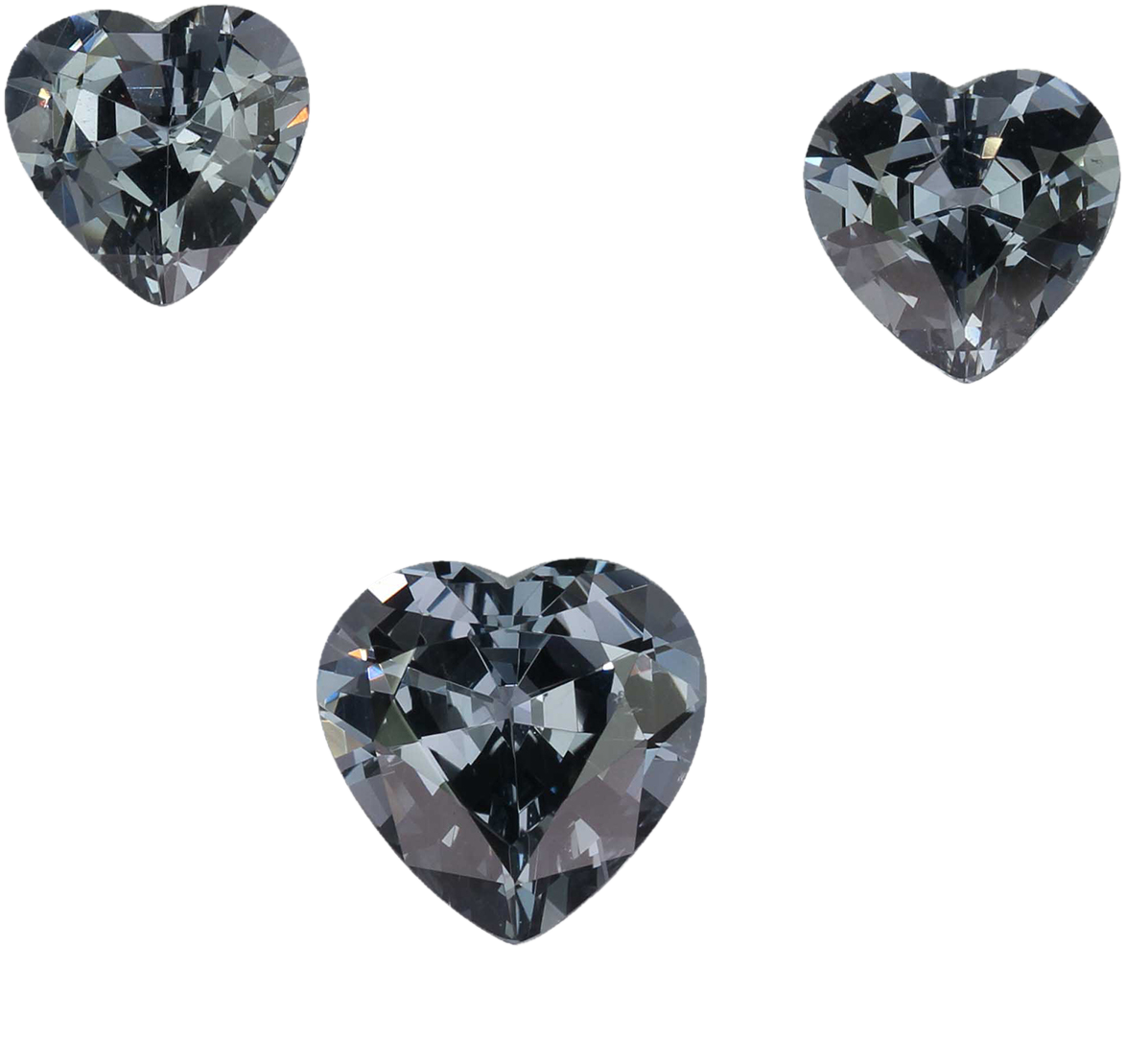8.41ct Heart Shape Grey Spinel Suite