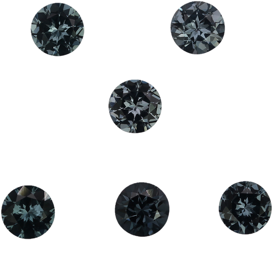 5.5mm Round Deep grey Spinel