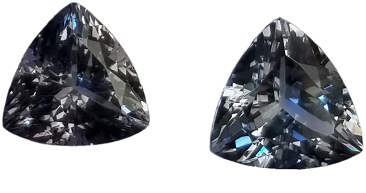 8mm Trillion Grey Spinel Pair