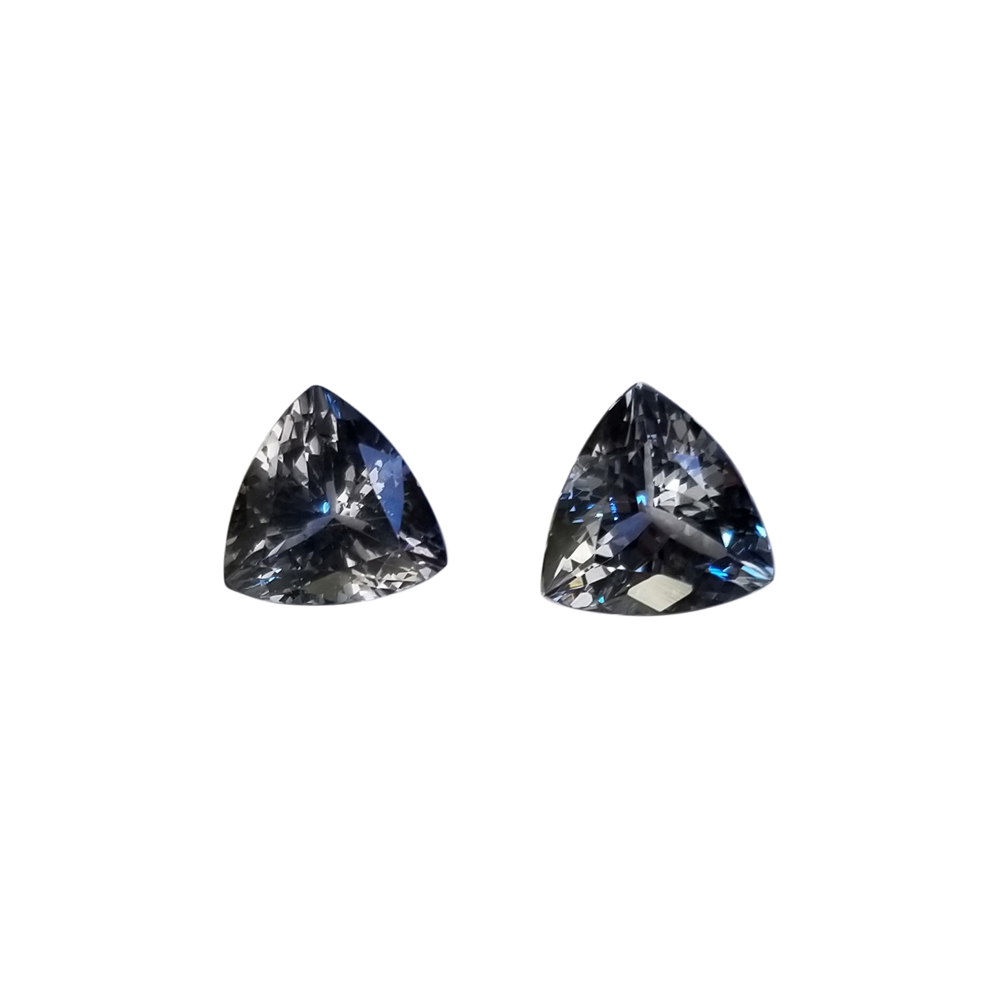 8mm Trillion Grey Spinel Pair