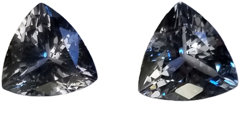 8mm Trillion Grey Spinel Pair