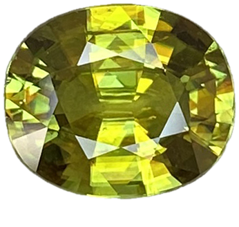 4.2ct Oval Medium Green Sphene