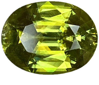 5.11ct Oval Medium Green Sphene