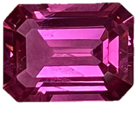1.57ct Emerald Cut Hot Pink Spinel