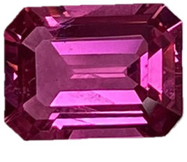 1.57ct Emerald Cut Hot Pink Spinel