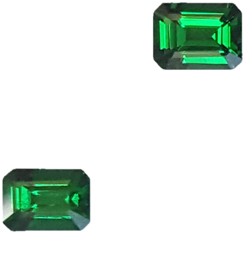 5x4mm Emerald Cut Fine Intense Green Tsavorite