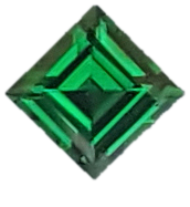 3.7mm Square Fine Intense Green Tsavorite