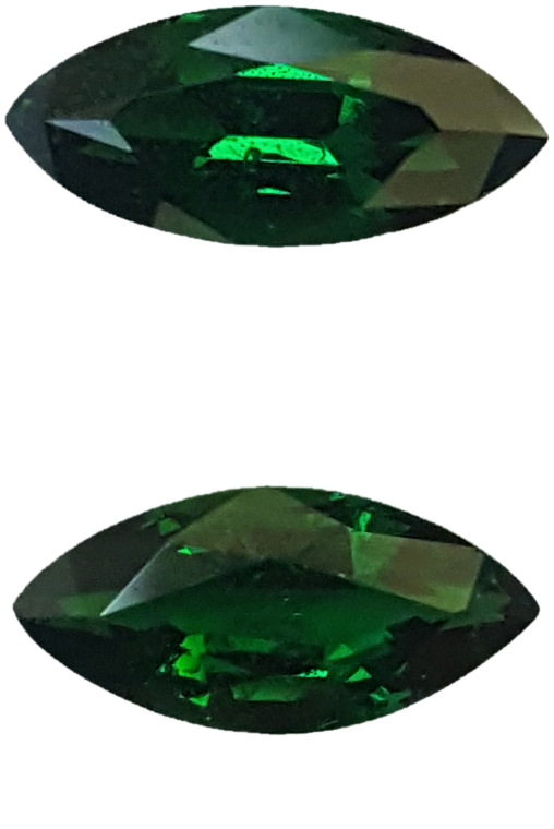 9x4.3mm Marquise Deep Saturated Green Tsavorite Pair
