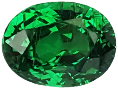 3.04ct Oval Fine Intense Green Tsavorite