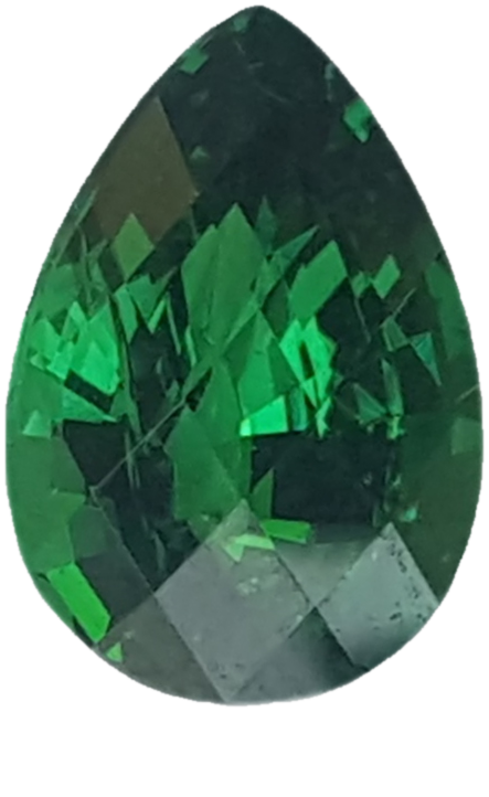 3.94ct Pear Shape Fine Intense Green Tsavorite