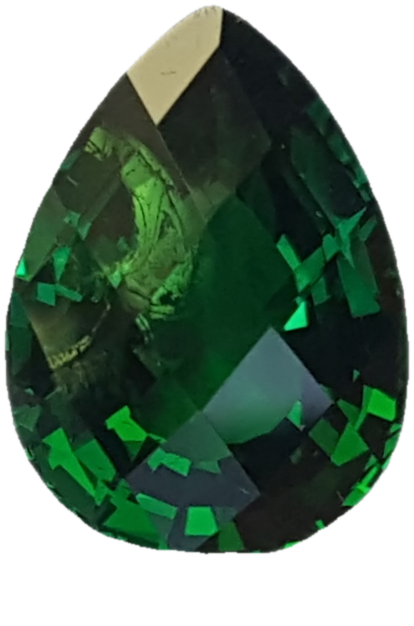 2.85ct Pear Shape Fine Intense Green Tsavorite