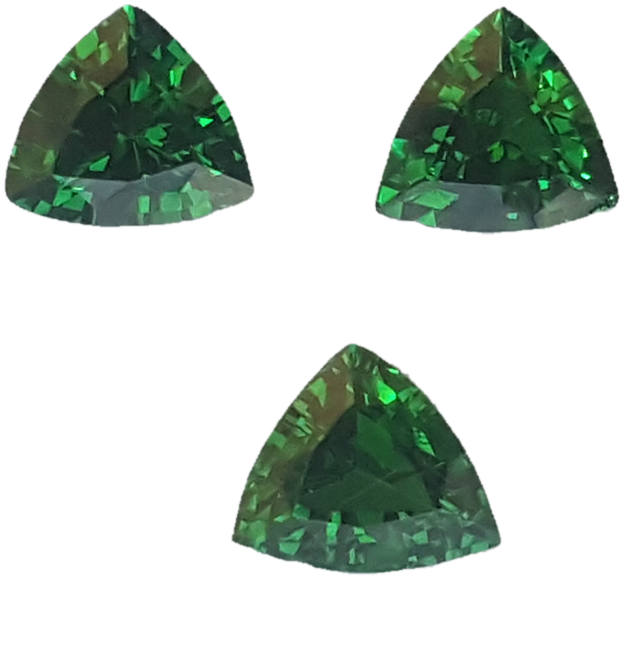 2.67ct Trillion Fine Intense Green Tsavorite