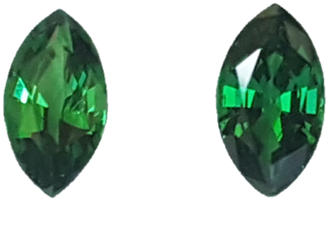 8x4.5mm Marquise Fine Intense Green Tsavorite Pair