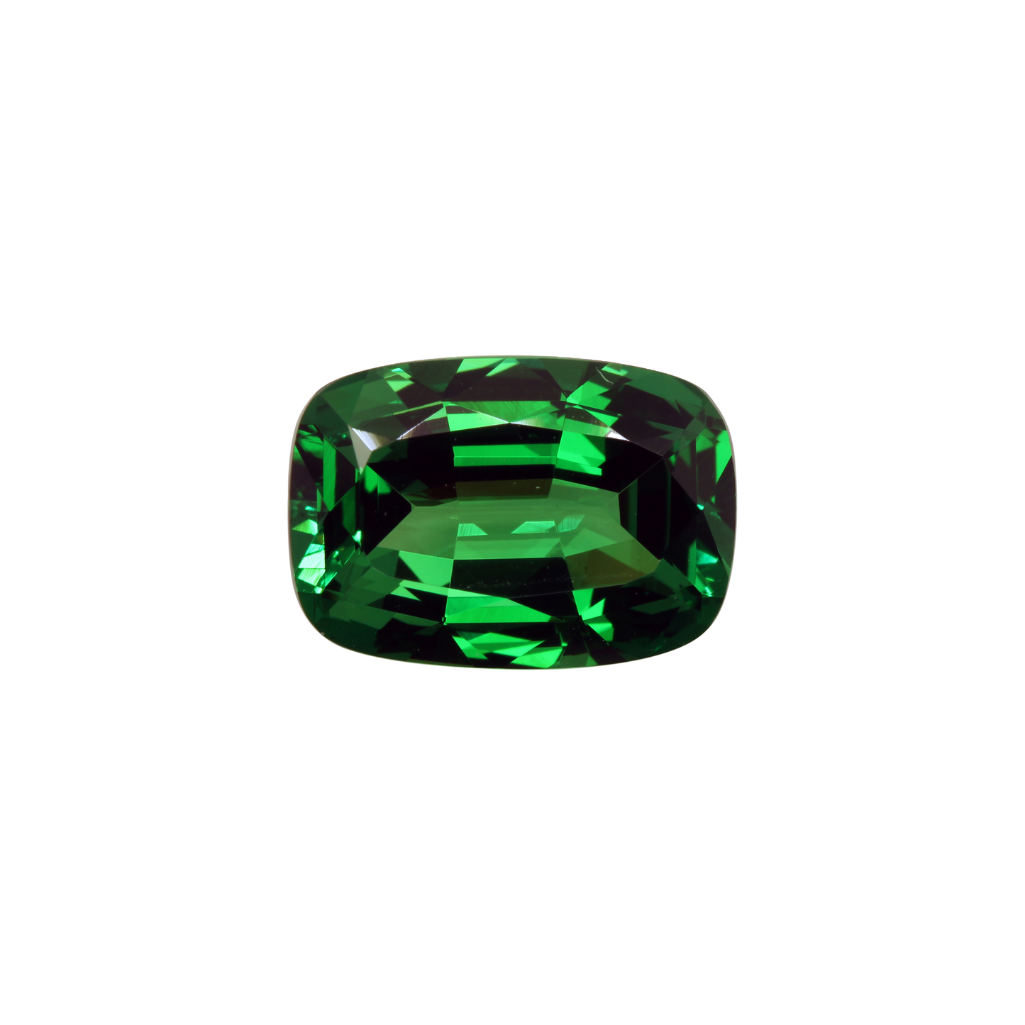 3.04ct Cushion Gem Quality - Fine Intense Green Tsavorite