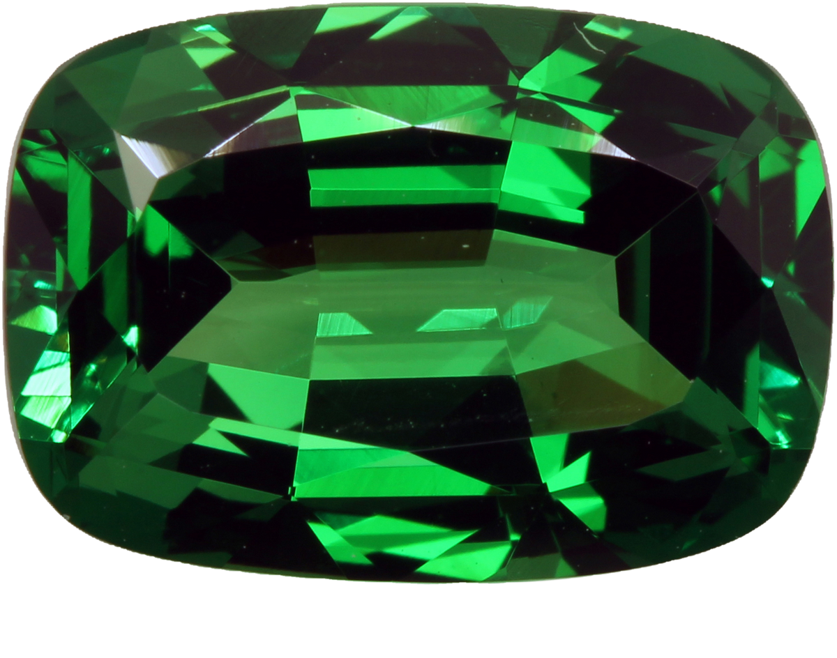 3.04ct Cushion Gem Quality - Fine Intense Green Tsavorite