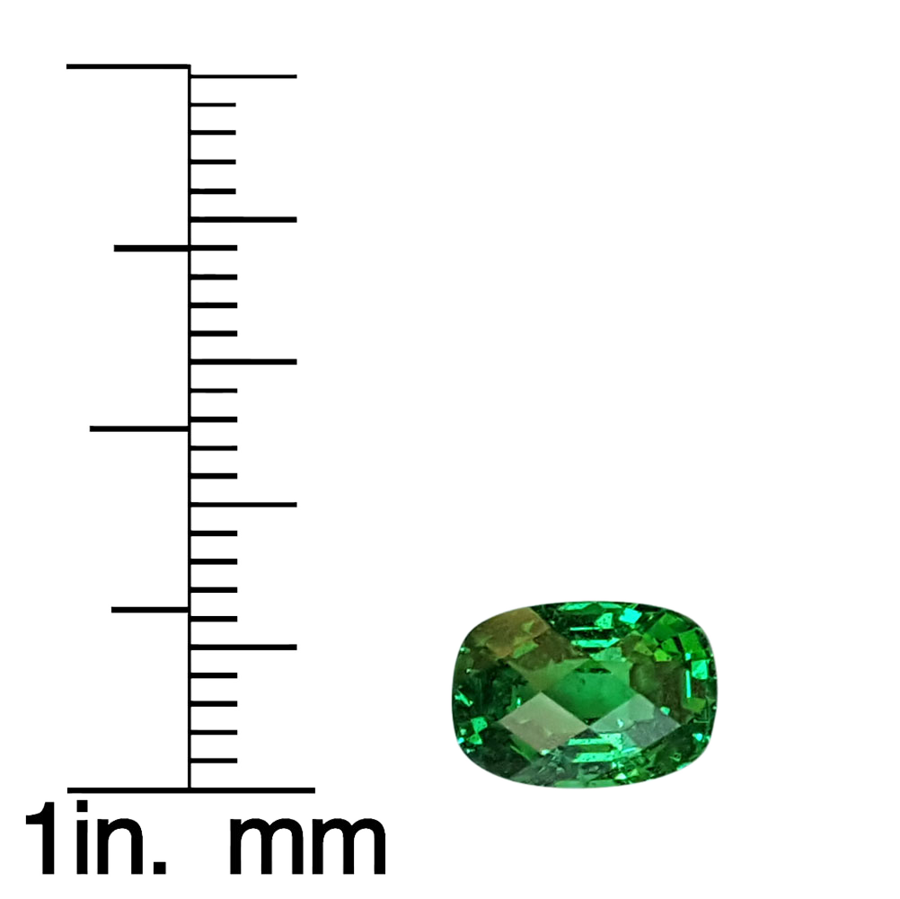 2.61ct Cushion Bright Green Tsavorite