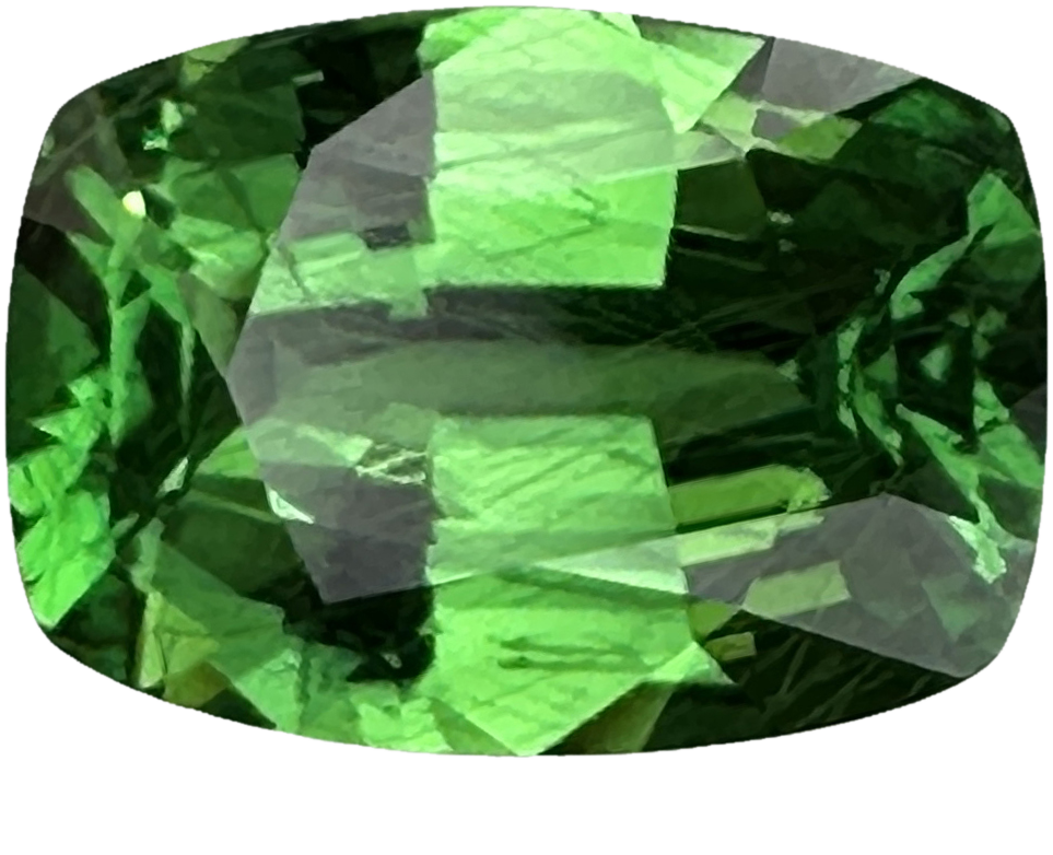 2.22ct Cushion Bright Green Tsavorite