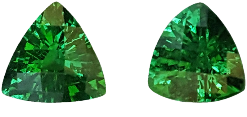 3.55ct Trillion Fine Saturated Green Tsavorite