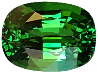 2.6ct Cushion Fine Intense Green Tsavorite