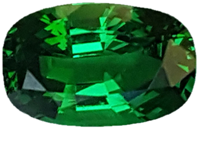 1.65ct Cushion Deep Minty Green Tsavorite