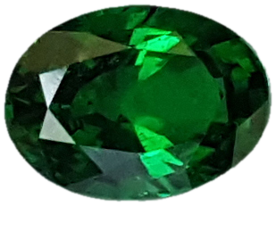 Oval Fine Saturated Green Tsavorite