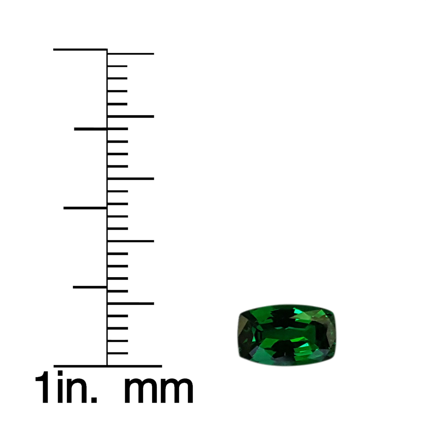 1.17ct Cushion Fine Intense Green Tsavorite