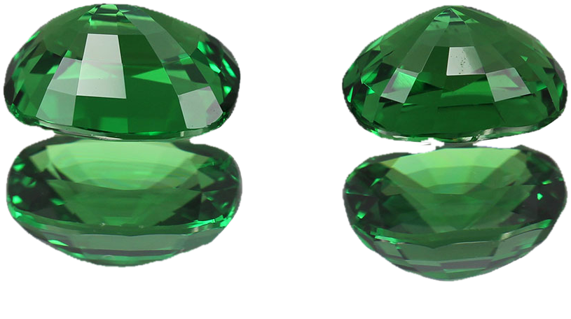 4ct Cushion Fine Intense Green Tsavorite