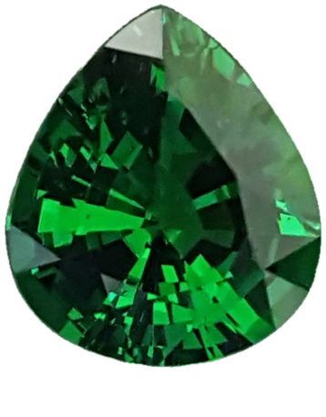 2.55ct Pear Shape Fine Intense Green Tsavorite