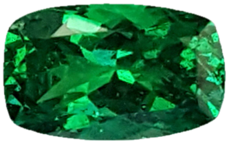 0.94ct Cushion Bright Green Tsavorite