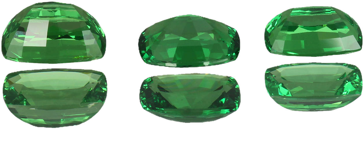 3.33ct Cushion Bright Green Tsavorite