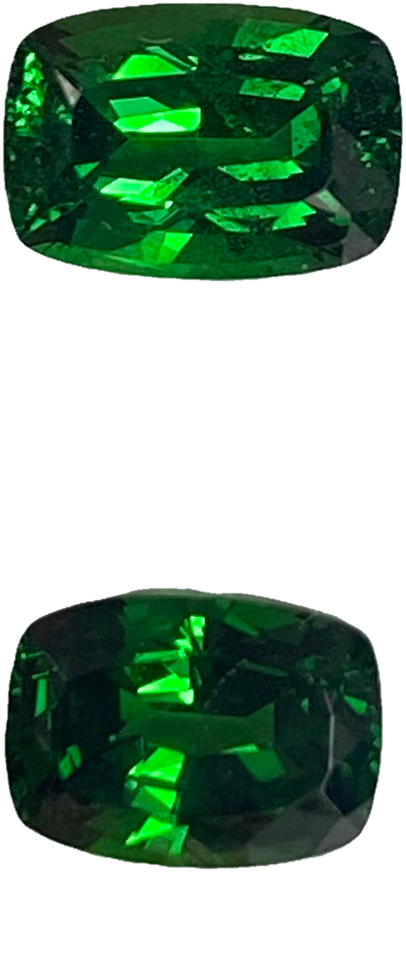 2.44ct Cushion Fine Intense Green Tsavorite