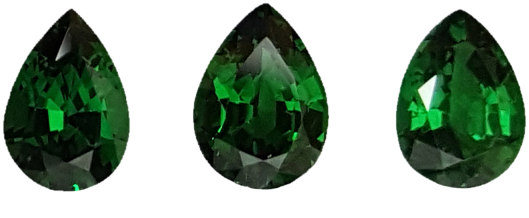 3.08ct Pear Shape Fine Saturated Green Tsavorite