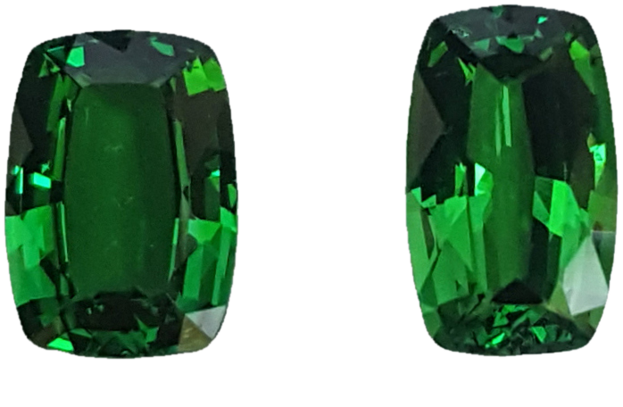 2.18ct Cushion Fine Intense Green Tsavorite