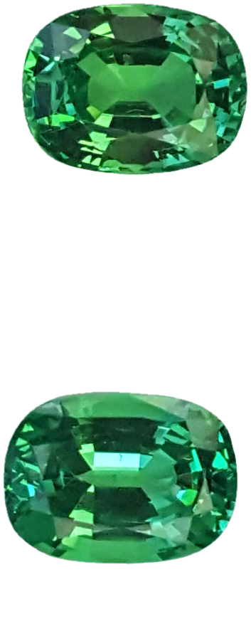 8x6mm Cushion Bright Green Tsavorite