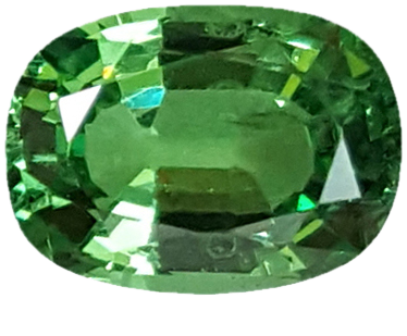 1.14ct Cushion Light Green Tsavorite